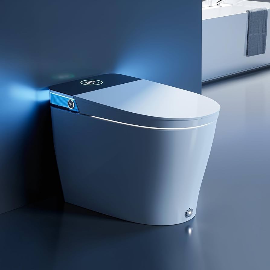 HOROW Artistic Smart Toilet with Powerful Flush, Auto Open/Close Lid, Bidet with Instant Warm Water, Elongated Heated Seat, Dryer, Night Light, Deodorization