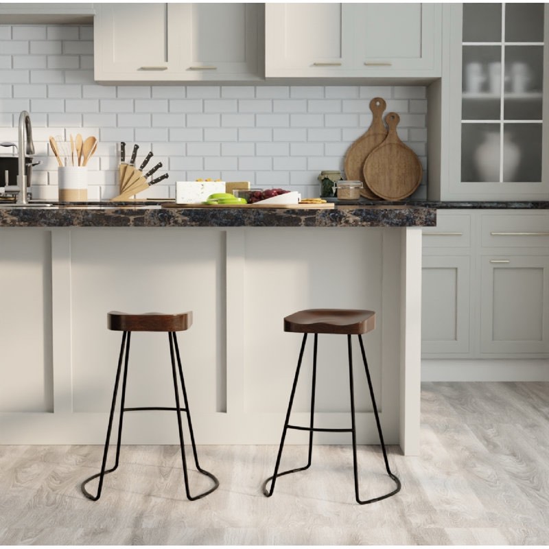 (2 sets of 2 Barstools.) Keilia Solid Wood Bar & Counter Stool (Set of 2)