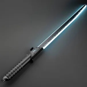 Star Wars inspired Darksaber Metal Hilt W/ Blade Mandalorian Lightsaber LED