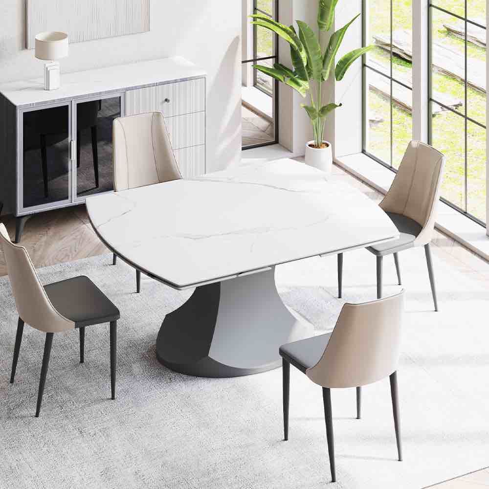 Povison 47"-71" Modern Extendable Rectangular Dining Table