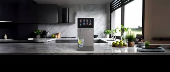 Brio Q60 Sparkling Water Countertop Dispenser with Refillable Tank, No Plumbing Required | Instant Hot & Cold 4 Stage Reverse Osmosis Filtration, Reduces PFAS & Microplastics | Touch Screen Display