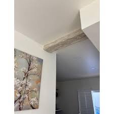 Heritage Timber Mena Faux Wood Beam, 3-Sided (U-Beam), 3 1/2"W x 3 1/2"H x 144"L, Sandstone Finish