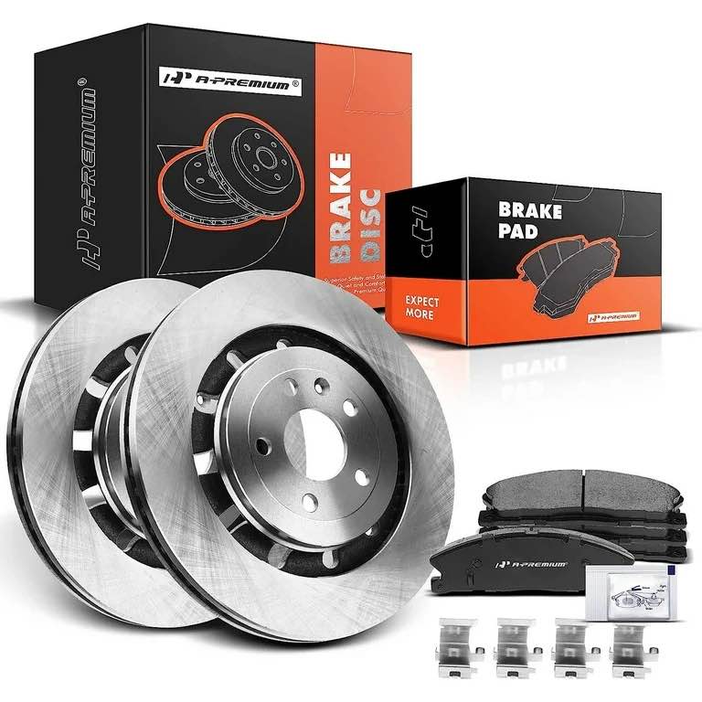 a-premium 13.86 inch(352 mm) front vented disc brake rotors + ceramic pads kit compatible with select ford and lincoln models - explorer/taurus/mkt/flex 2013-2019, mks, police interceptor sedan