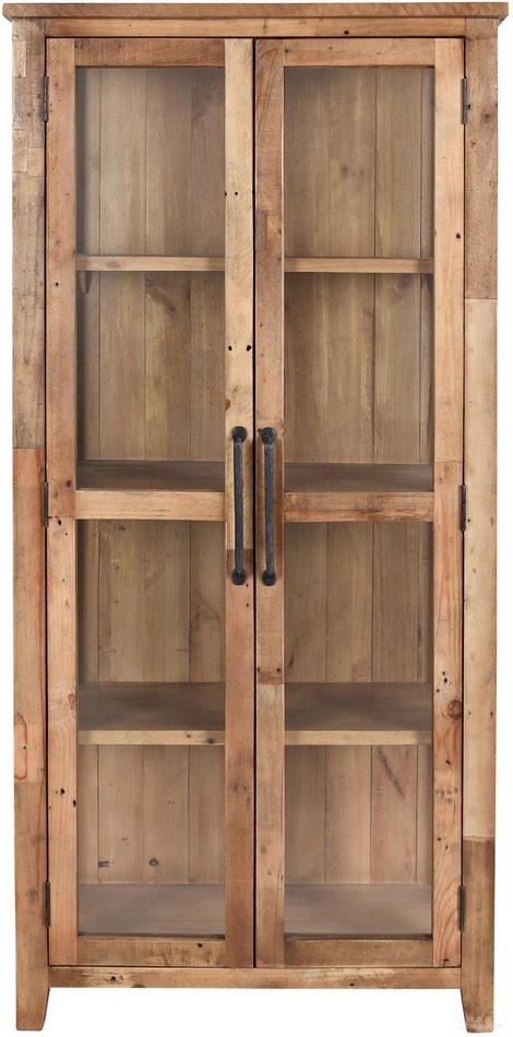 Amsterdam Curio Cabinet In Natural Pine Amsterdam Collection  by Classic Home