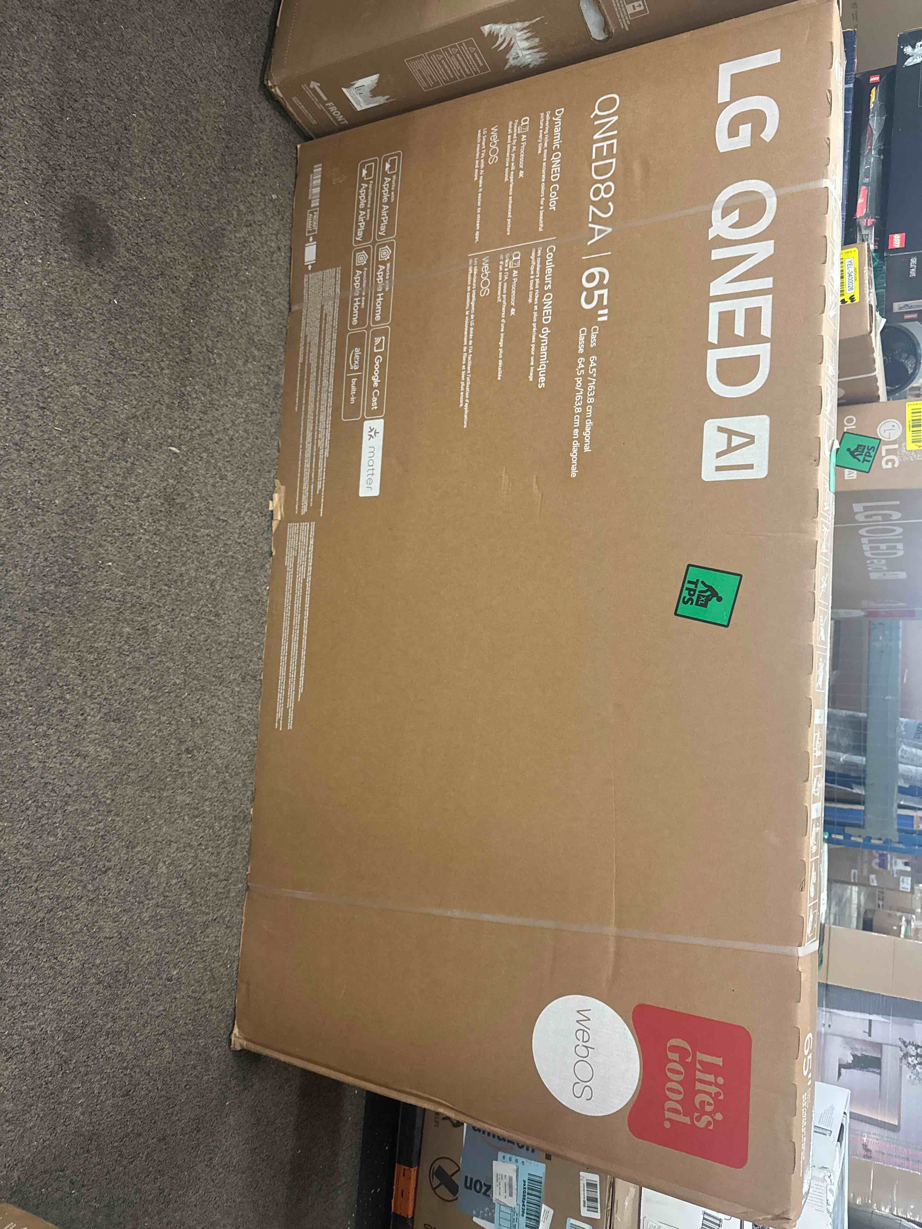 Condition photo showing New/Like New for LG 65-Inch Class QNED QNED82A Series Smart TV w/AI Sound, HDR10, 4K Super Upscaling, Filmmaker Mode, Wow Orchestra, Alexa Built-in (65QNED82AUA, 2025)