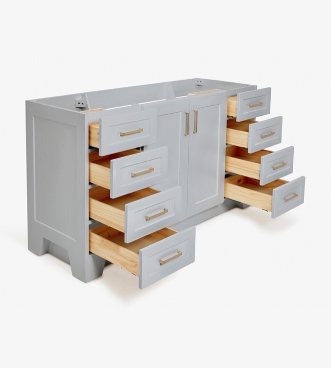 Ariel Taylor 60 In. Single Sink Base Cabinet In Grey