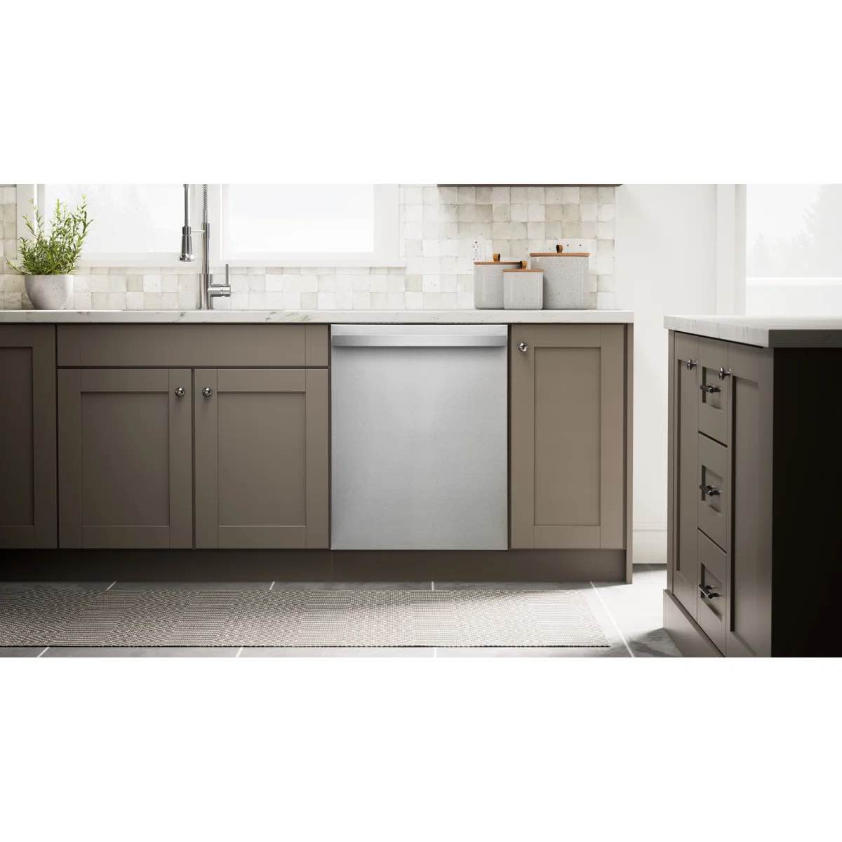 kenmore 24" built-in dishwasher - ultrawash plus, smartwash, accela wash, sani rinse, turbodry, and removable third rack - 15 place settings - 49 dba - energy star certified - stainless steel