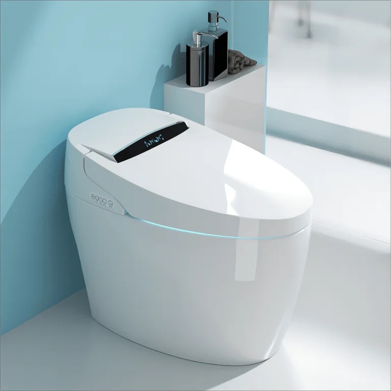 Ukeep Smart Toilet with Advance Bidet And Soft Closing Seat, Auto Dual Flush, UV-LED Sterilization, Heated Seat, Warm Water and Dry SMT001