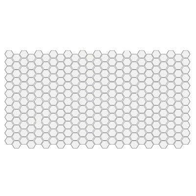 Condition photo showing New/Like New for (42 sq. ft.) american olean unglazed mosaics ice white porcelain mosaic - 1" hexagon 1x1  hex ungl gp#2 color 0a25 ice white porcelain mosaic tile (bid is per sq. ft., lot is for 42 sw. ft. total. msrp $10.29 per sq. ft.)