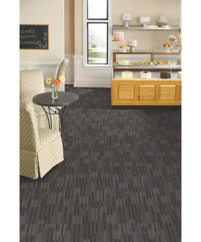 Product photo of (288 sq ft.) mohawk group 24by24 carpet squares common area 24-in x 24-in precious metal gray commercial/residential adhesive indoor carpet tile ( 96-sq ft per package.) (bid is per sq. ft., lot is for 288 sq ft total. msrp $3.66 per sq ft.)