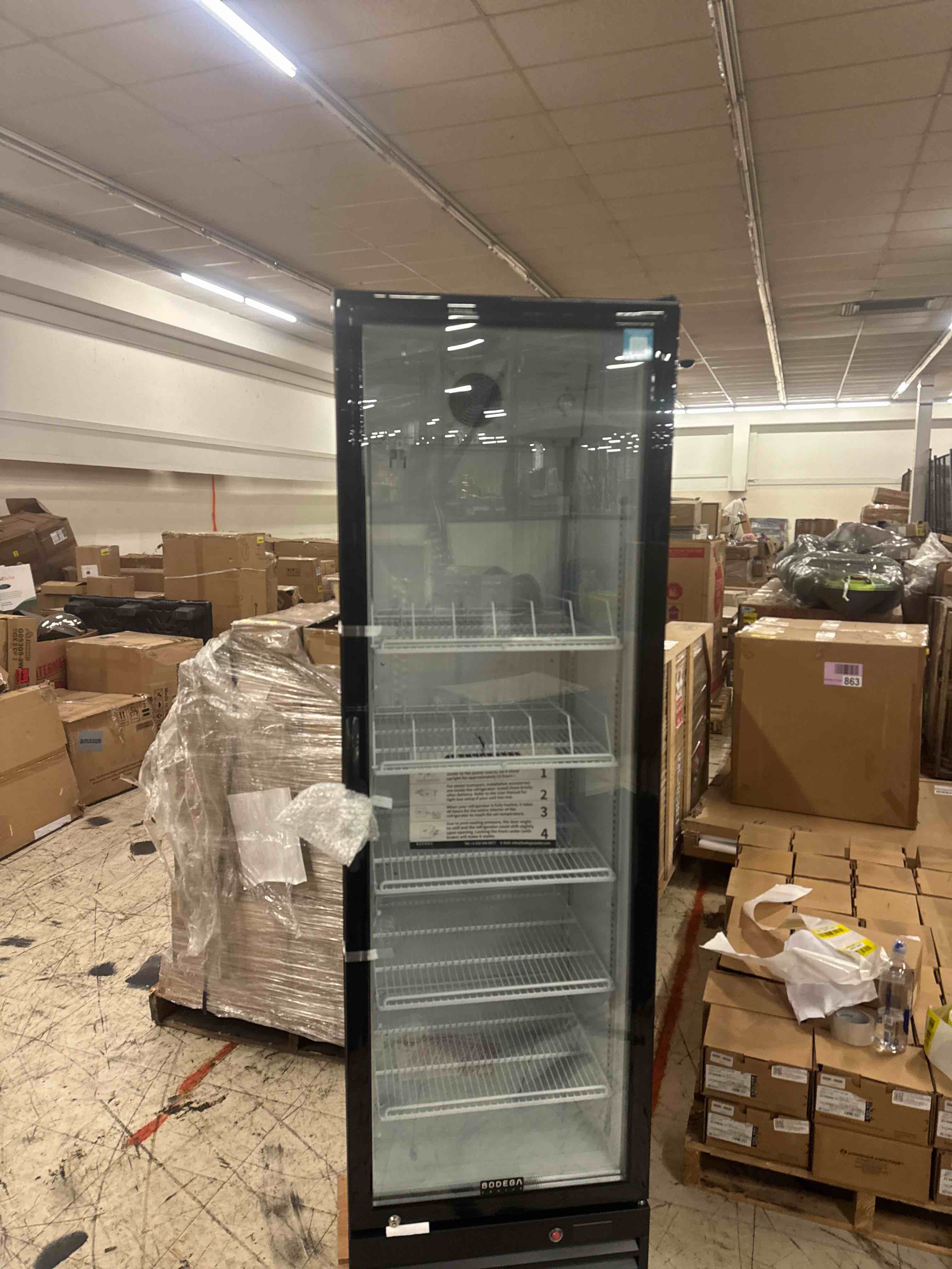 Condition photo showing New/Like New for bodegacooler commercial beverage refrigerator, 264 cans & 120 bottles display fridge, soft led light & automatic defrost, commercial merchandiser refrigerators,for office,home,garage,gym,shop,man cave