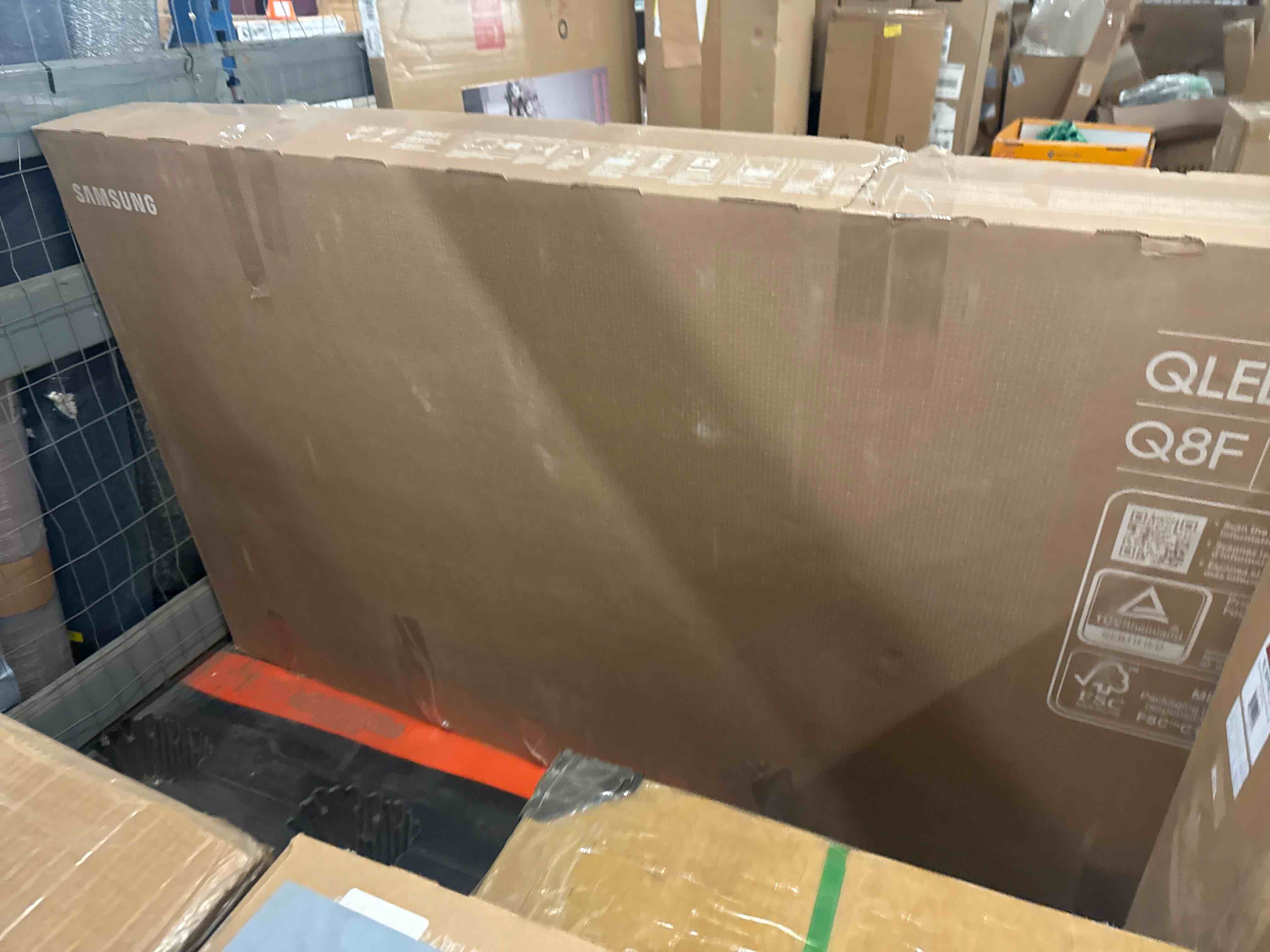 Condition photo showing New/Like New for samsung 75-inch class qled q8f 4k uhd smart tv (2025 model) q4 ai processor, 100% color volume with quantum dot, airslim design, endless free content, samsung vision ai, alexa built-in  (tested - working condition, see photos.)