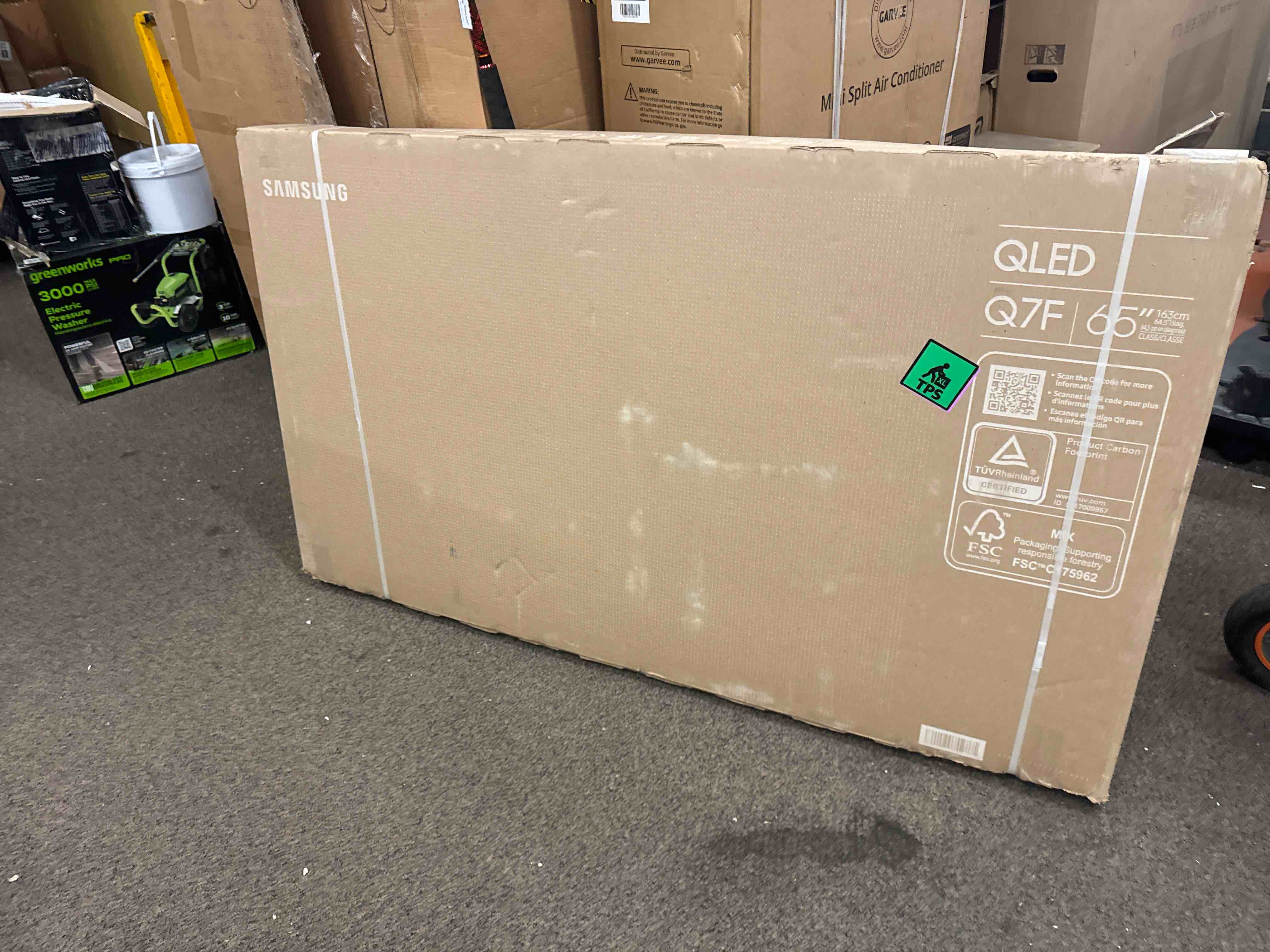 Condition photo showing New/Like New for samsung 65-inch class qled q7f series samsung vision ai smart tv (2025 model, 65q7f) quantum hdr, object tracking sound lite, q4 ai gen1 processor, 4k upscaling, gaming hub, alexa built-in