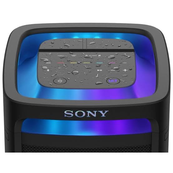 Condition photo showing New/Like New for sony ult tower 9ac bluetooth karaoke party speaker with powerful bass, 360° sound and party lights, and convenient carrying handle and wheels. (srsult900ac)