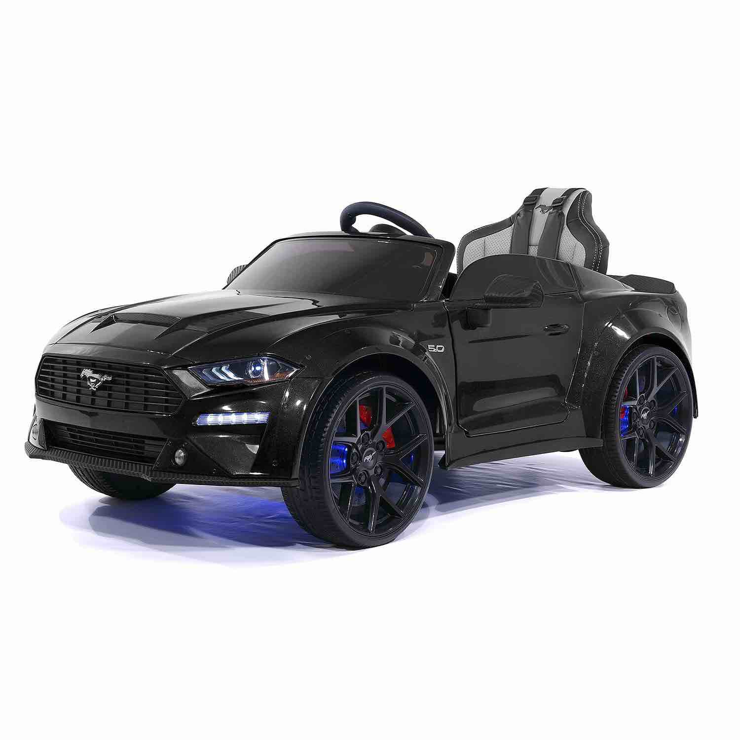 Condition photo showing New/Like New for ford mustang gt custom edition 24v kids ride-on car with r/c parental remote | black