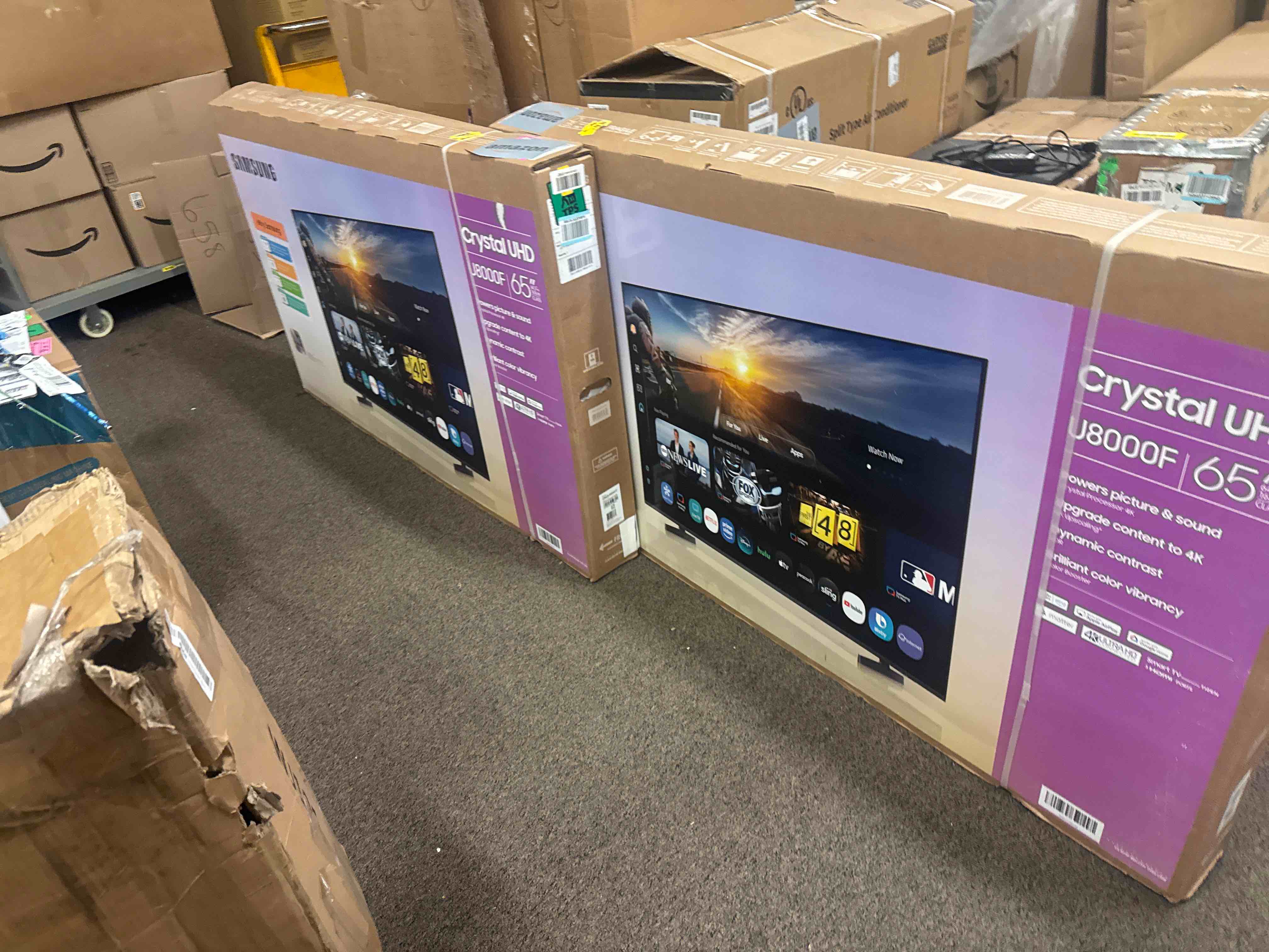 Condition photo showing New/Like New for (2) samsung 65-inch class crystal uhd u8000h series samsung vision ai smart tv (2026 model, 65u8000h) crystal processor 4k, endless free content, motion xcelerator, color booster, alexa built-in (bid is per tv, lot is for 2 tvs total.)