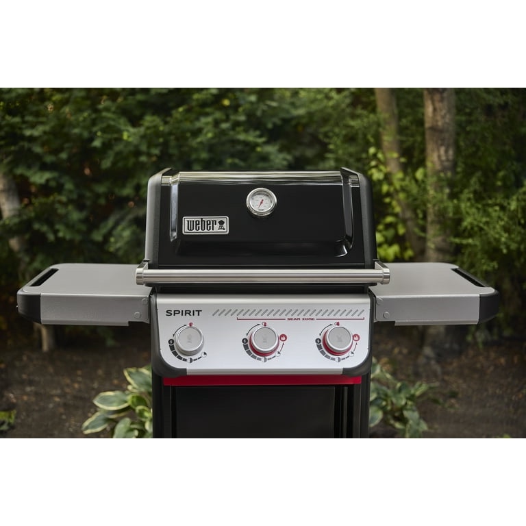 Condition photo showing New/Like New for weber spirit gas grill, e-325 3 burner propane gas grill with wheels, black (pre-assembled.)