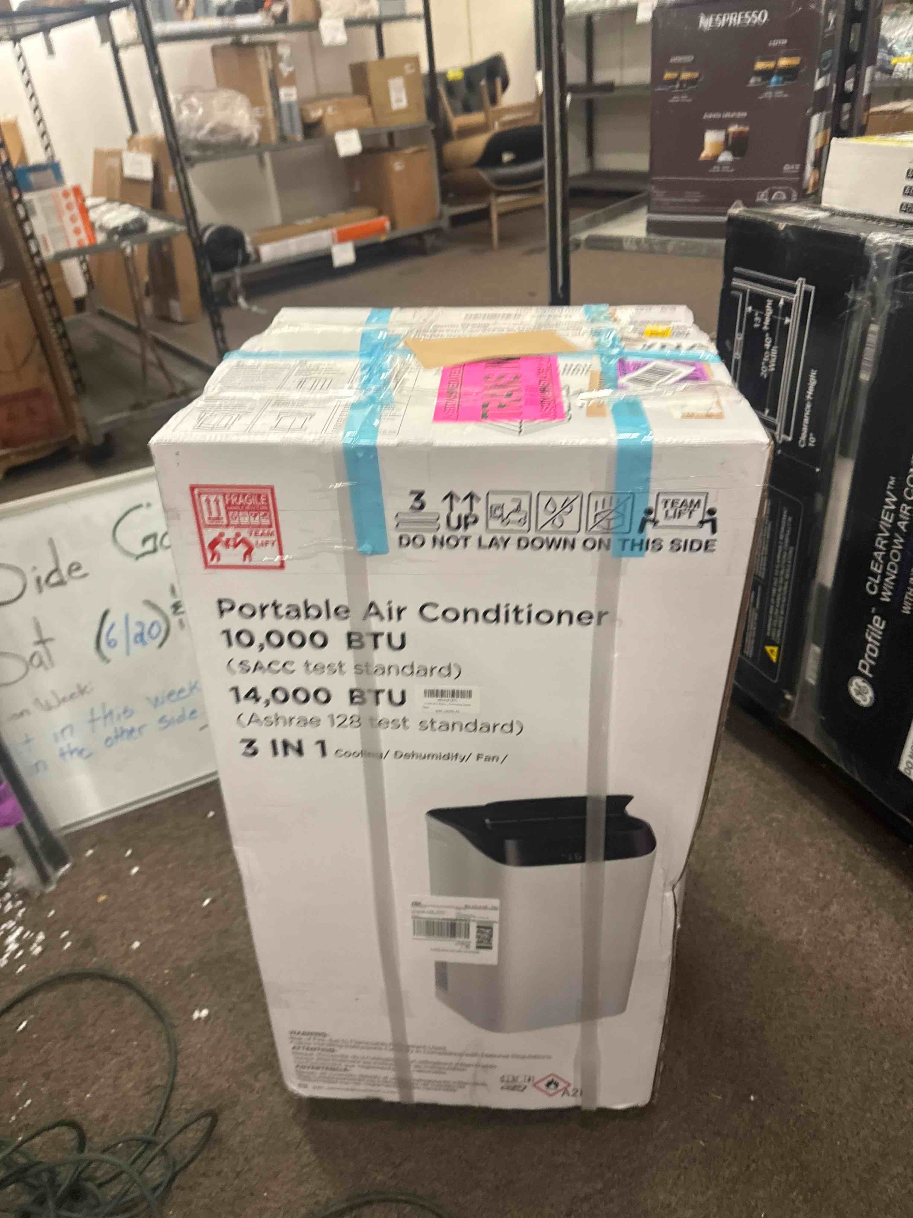 Condition photo showing New/Like New for 14000 btu portable air conditioner with remote control, 3-in-1 free standing cooling ac unit with fan & dehumidifier for 750 sq ft rooms,smart/sleep mode,3 speed,auto swing,24h timer