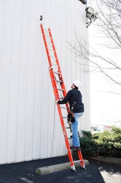 lite 28-foot fiberglass extension ladder, 300-pound load capacity, type ia, lp-3021-28