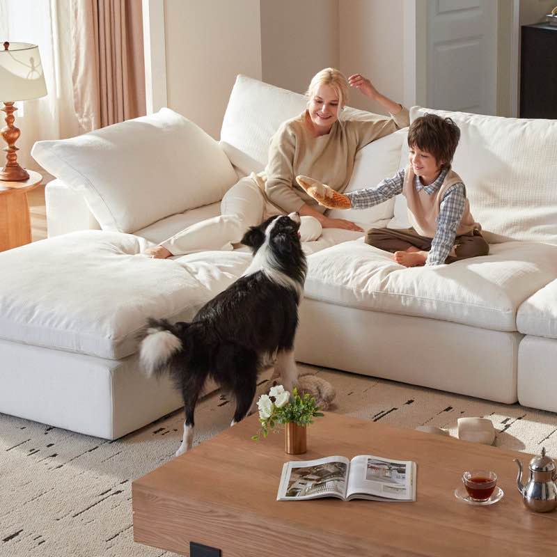 110" Comfy Cloud Couch Modular Sectional Sofa For Living Room, Modern Sofa Sleeper, Wide & Deep Couches With Storage Ottoman By Latitude Run (Type 3)