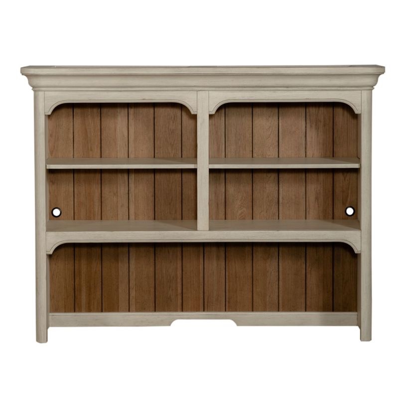 Condition photo showing New/Like New for Liberty Farmhouse Reimagined Credenza Hutch in Antique White 652-HO131 Dimensions:: 48" H × 63" W× 16" D 