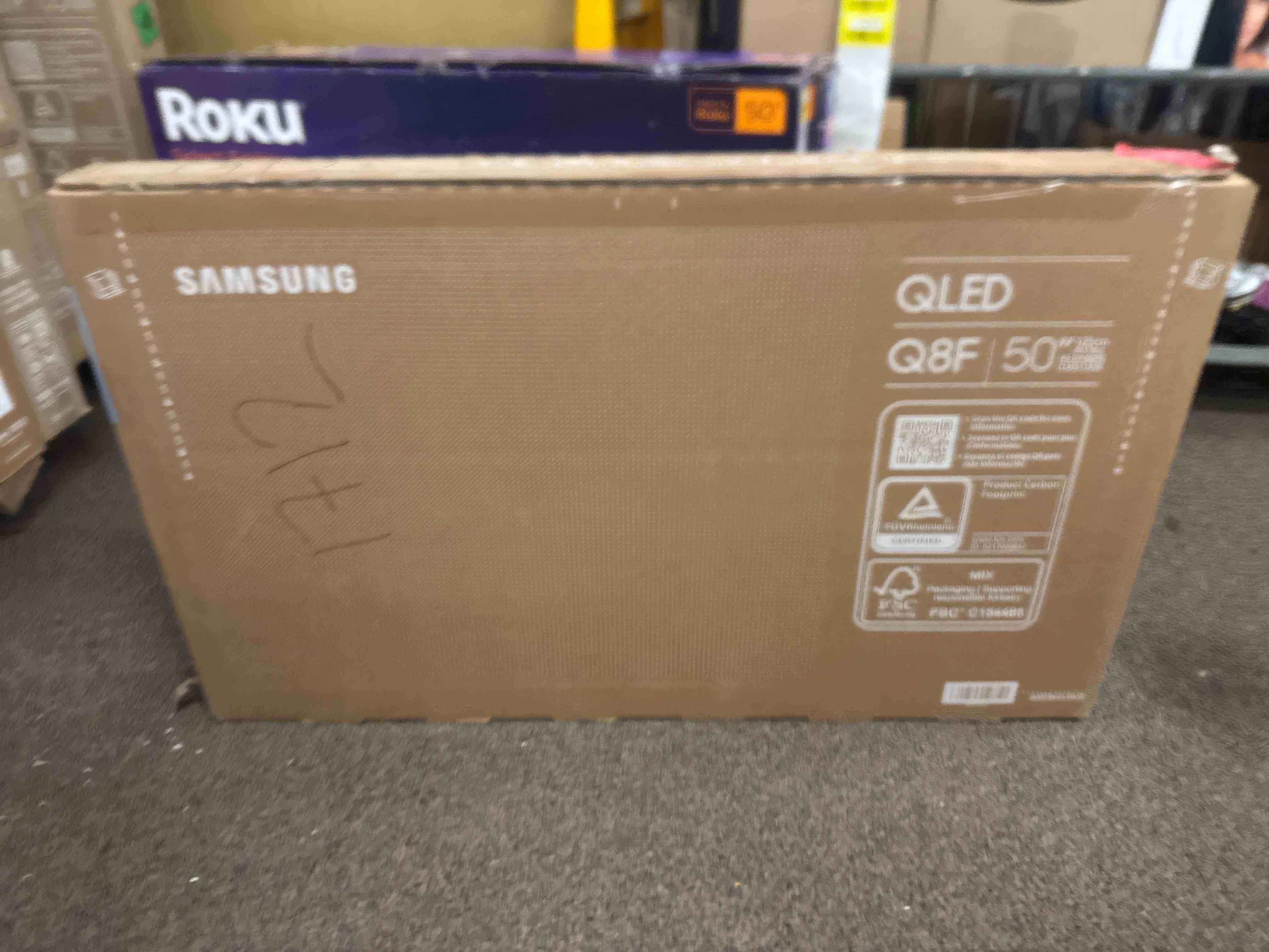 Condition photo showing New/Like New for Samsung 50-Inch Class QLED Q8F 4K UHD Smart TV (2025 Model) Q4 AI Processor, 100% Color Volume with Quantum Dot, AirSlim Design, Endless Free Content, Samsung Vision AI, Alexa Built-in (TESTED - WORKING CONDITION, SEE PHOTOS.)