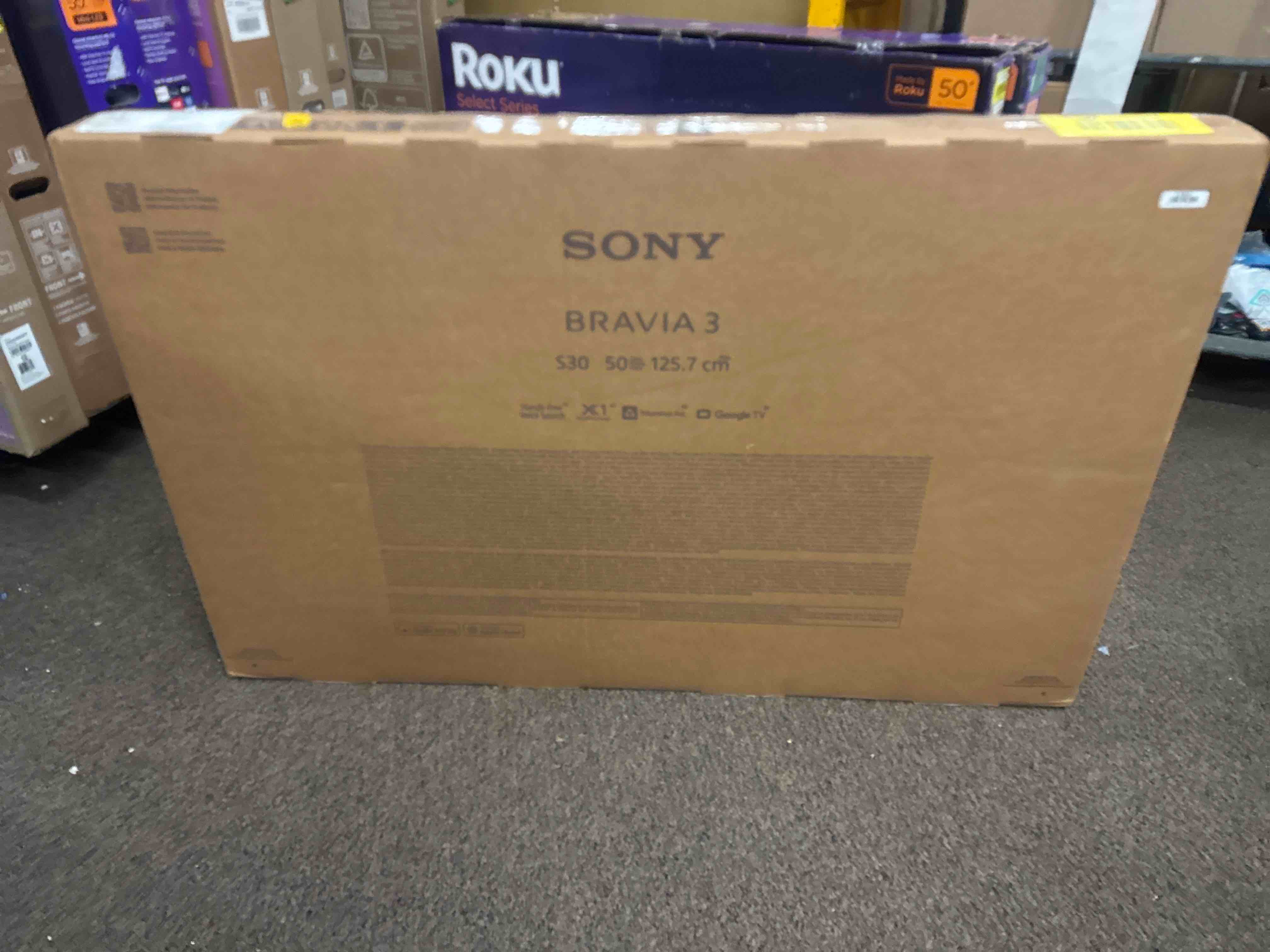 Condition photo showing New/Like New for Sony 50-Inch Class 4K Ultra HD BRAVIA 3 LED Smart TV with Google TV, Dolby Vision HDR, and Exclusive Features for PlayStation®5 (K-50S30) ((TESTED - WORKING CONDITION, SEE PHOTOS.)