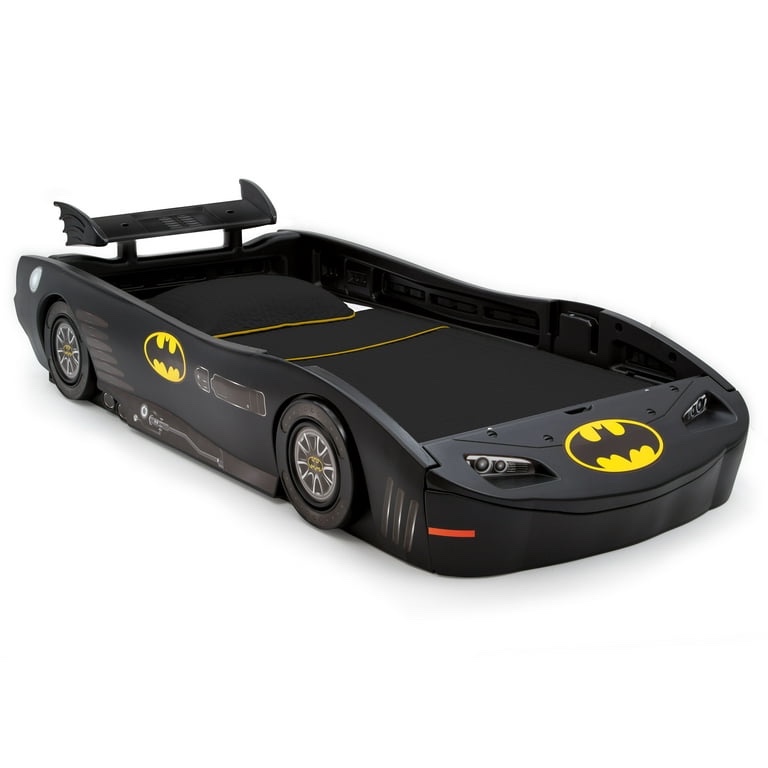 Condition photo showing New/Like New for Delta Children DC Comics Batman Batmobile Car Plastic Twin Bed, Black