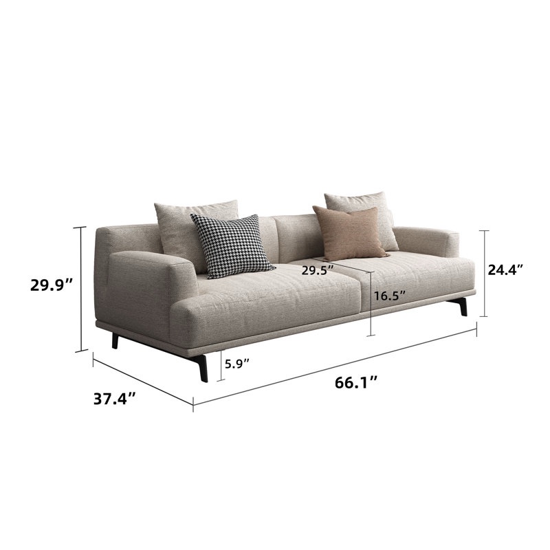 Condition photo showing New/Like New for Ivy Bronx Isaiyah Upholstered 66" Loveseat