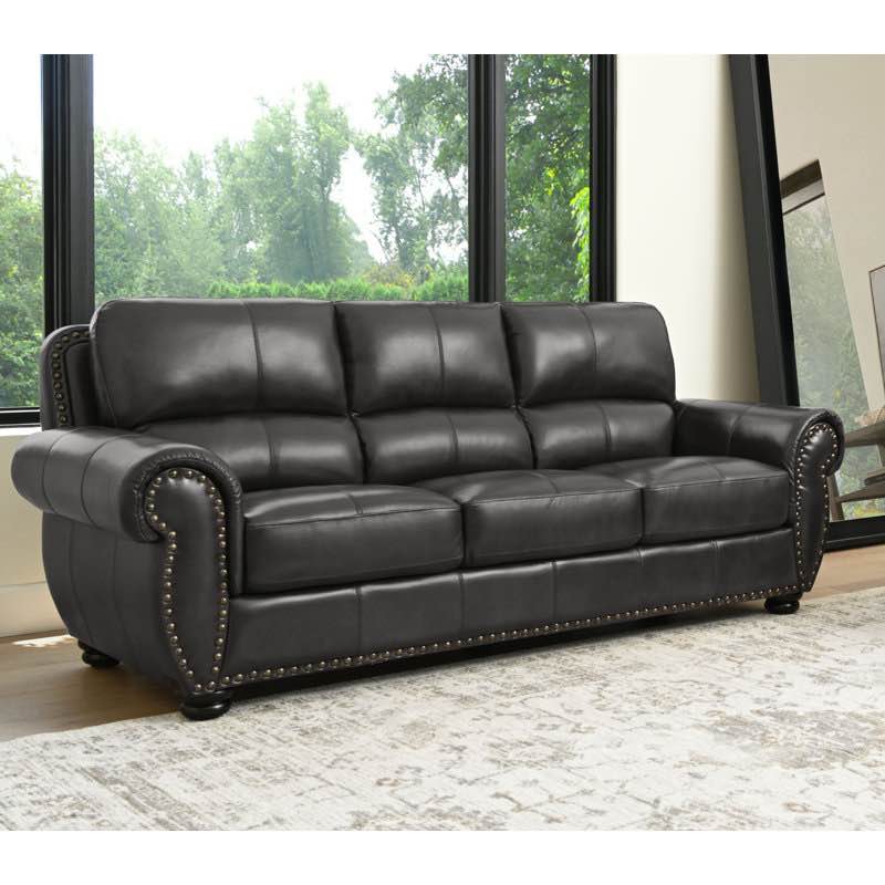 Featured: Abbyson Living Arther 85" Leather Traditional Rolled Arm Genuine Leather Sofa! PICK-UP 3/29 OR 4/4-CLOSED EASTER SUNDAY 4/5