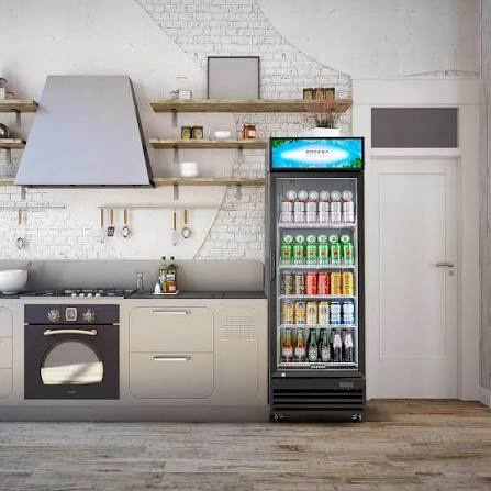 bodegacooler commercial glass door display refrigerator merchandiser 12.2 cu. ft