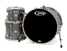 PDP Concept Maple 3-Piece Rock Shell Pack Acoustic Drum Set Sparkle Fade to Black