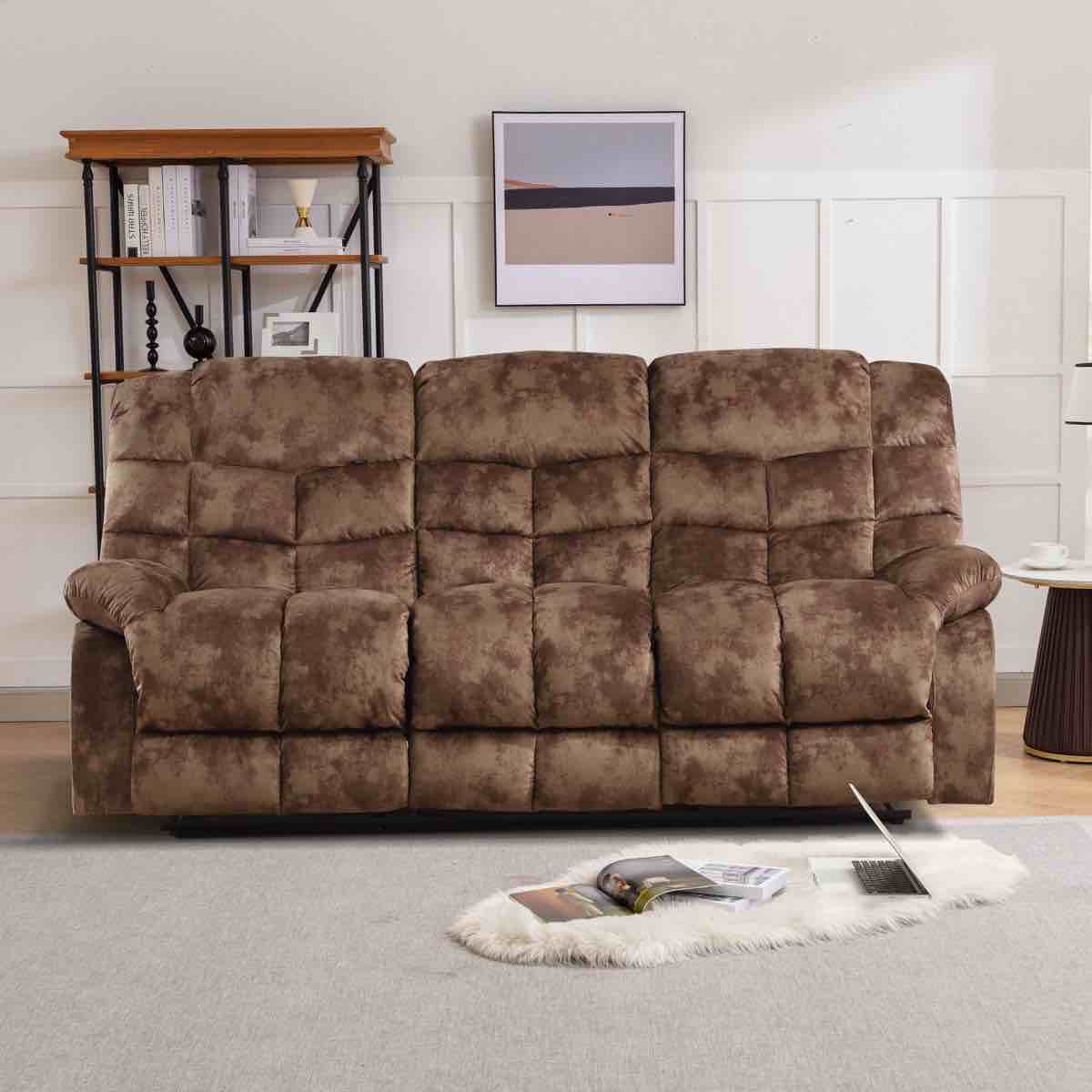 edilmar 83.1'' wide contemporary and overstuffed manual reclining sofa with wide backrest by red barrel studio®