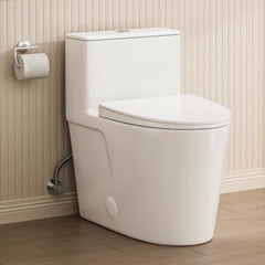 casta diva cd-t004 – one-piece elongated toilet with dual flush 0.9/1.28 gpf, 12'' rough-in, white