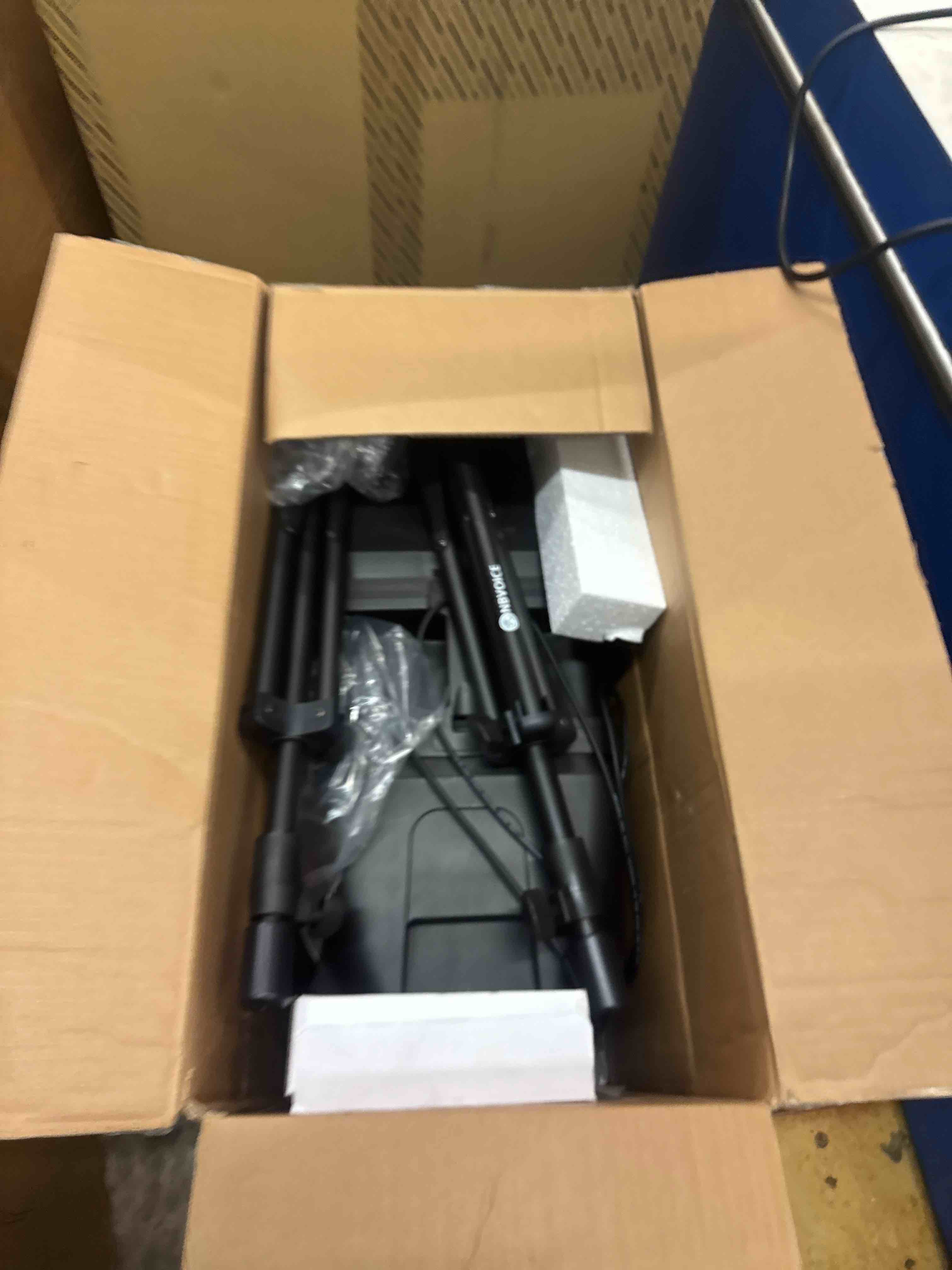 Condition photo showing Good Condition for professional portable all-in-one integrated 2-way pa system fixed setup, suitcase design w/ 8-channel mixer, 2 speaker stands, bluetooth, mic for performances, presentations