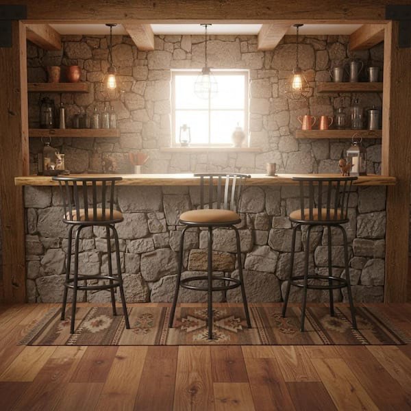 (Set of 8) Homy Casa Pistil 24 in. Brown Suede Low-Back Swivel Counter Height Bar Stool, Cushioned with Metal Frame and Footrest (Set of 4) (BID IS PER BOX OF 4 BARSTOOLS, LOT IS FOR 2 BOXES OF 4 BARSTOOLS EACH.)