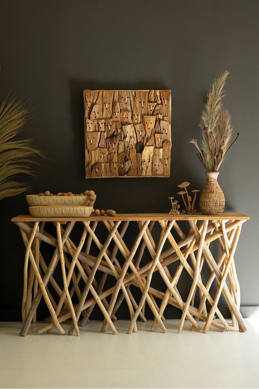Repurposed Teak Wood Branches Console Table By Kalalou