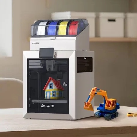 qidi q2 combo 3d printer, enclosed fdm with 65 heated chamber, ultra air filtration, 600mm/s high speed, ai