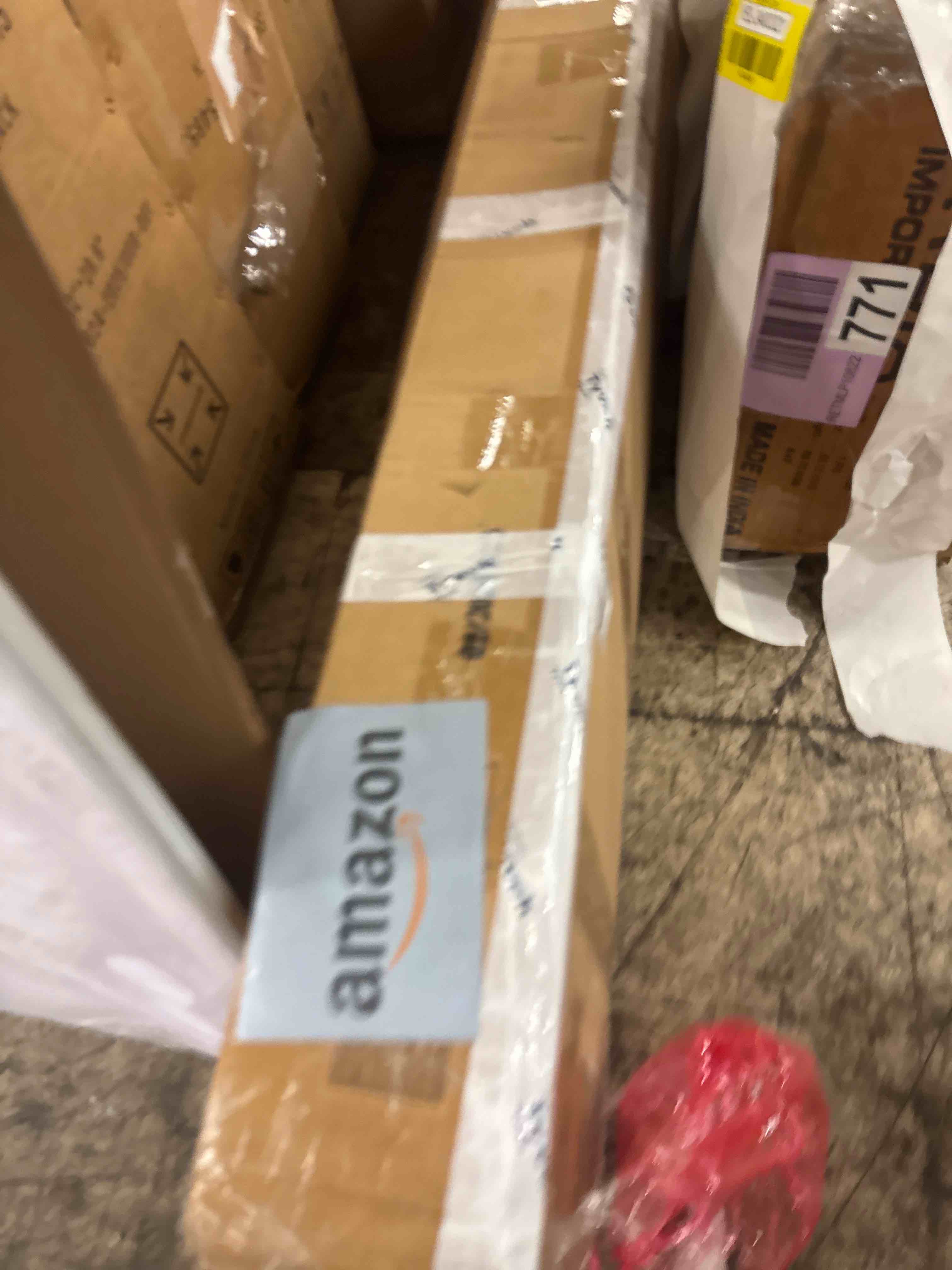 Condition photo showing New/Like New for sliding closet door 72"×80" (double 37"), 5 panels bypass barn doors with hardware track kit included for bedrooms wardrobe, white, requires diy assembly