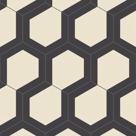 Condition photo showing New/Like New for (227 sq ft.) bisazza hand-made “in the sky 10” hexagon moroccan tile, color: liquirizia 7"7/8 x 9” 1/16 (4.52 sq ft per box.) (bid is per sq ft. lot is for 227 sq. ft total. msrp $10.89 per sq ft.)