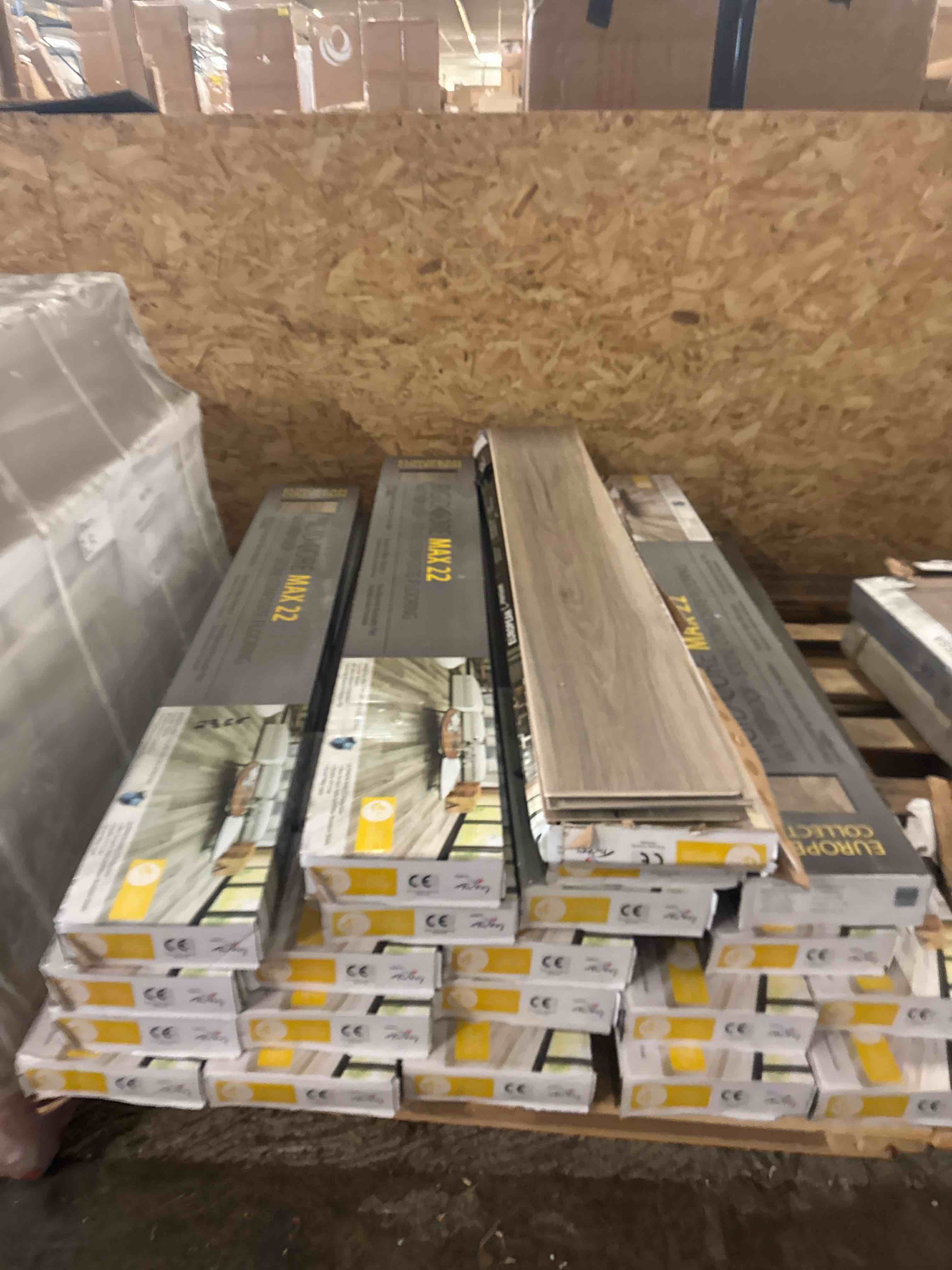 Condition photo showing New/Like New for (473 sq.ft.) rigid core max 22 waterproof - stone composite flooring rigid max european light oak (bid is per sq.ft.lot is for 473 sq ft total. msrp: $4.49 sq. ft.