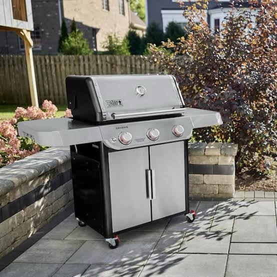 Weber Genesis S-315 Liquid Propane Gas Grill for Outdoor Grilling, 3 Burners, Stainless Steel (Professionally Assembled $100 Value.)