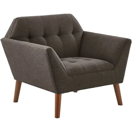 Condition photo showing New/Like New for ink ivy newport wide mid-century modern lounge chair - set of 2 - charcoal