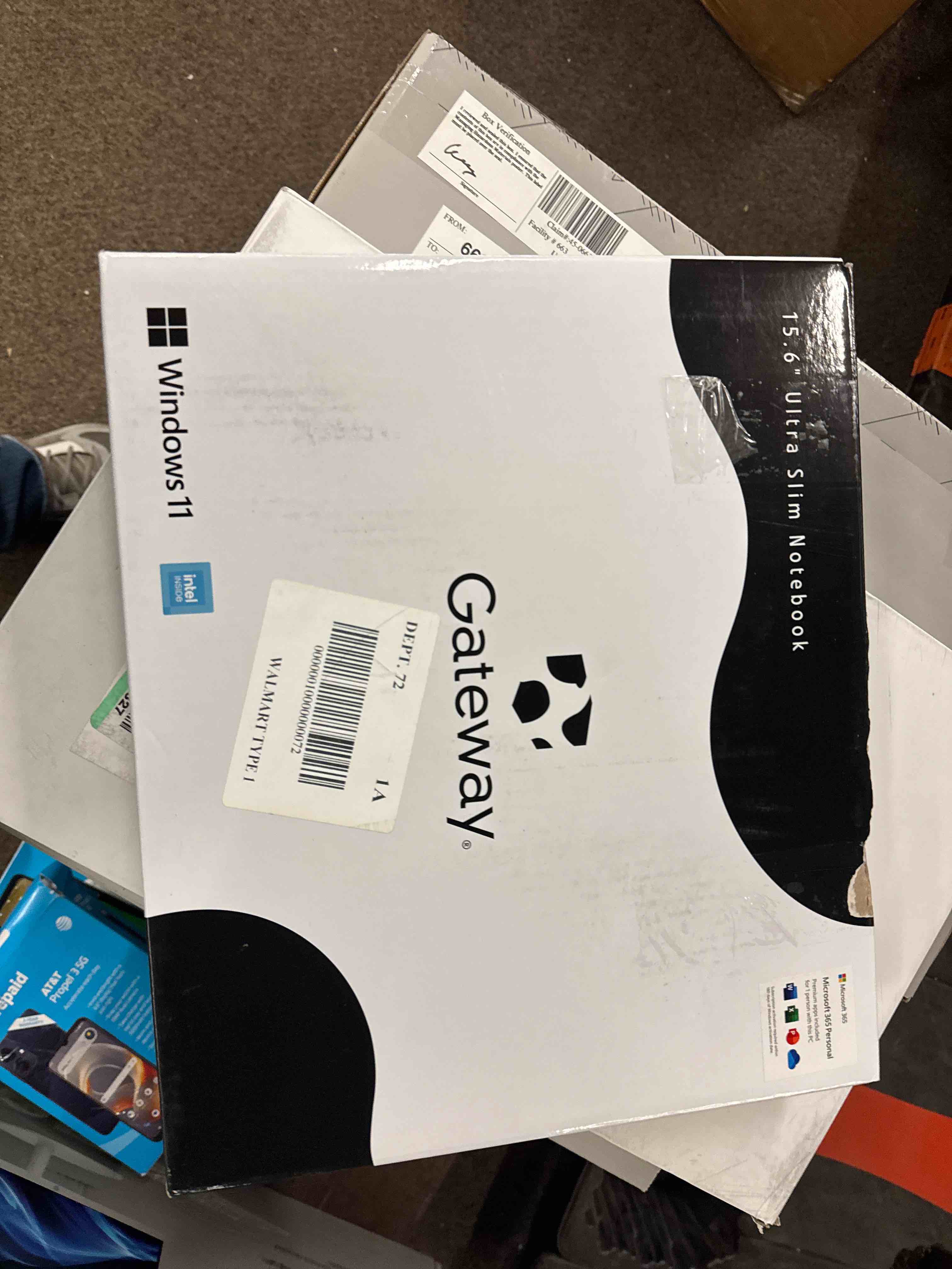 Condition photo showing New/Like New for gateway 15.6 hd ultra slim notebook in navy blue intel dual core up to 3.1ghz 4gb ddr4 128gb ssd tuned by thx audio hdmi cortana webcam w11 (renewed)