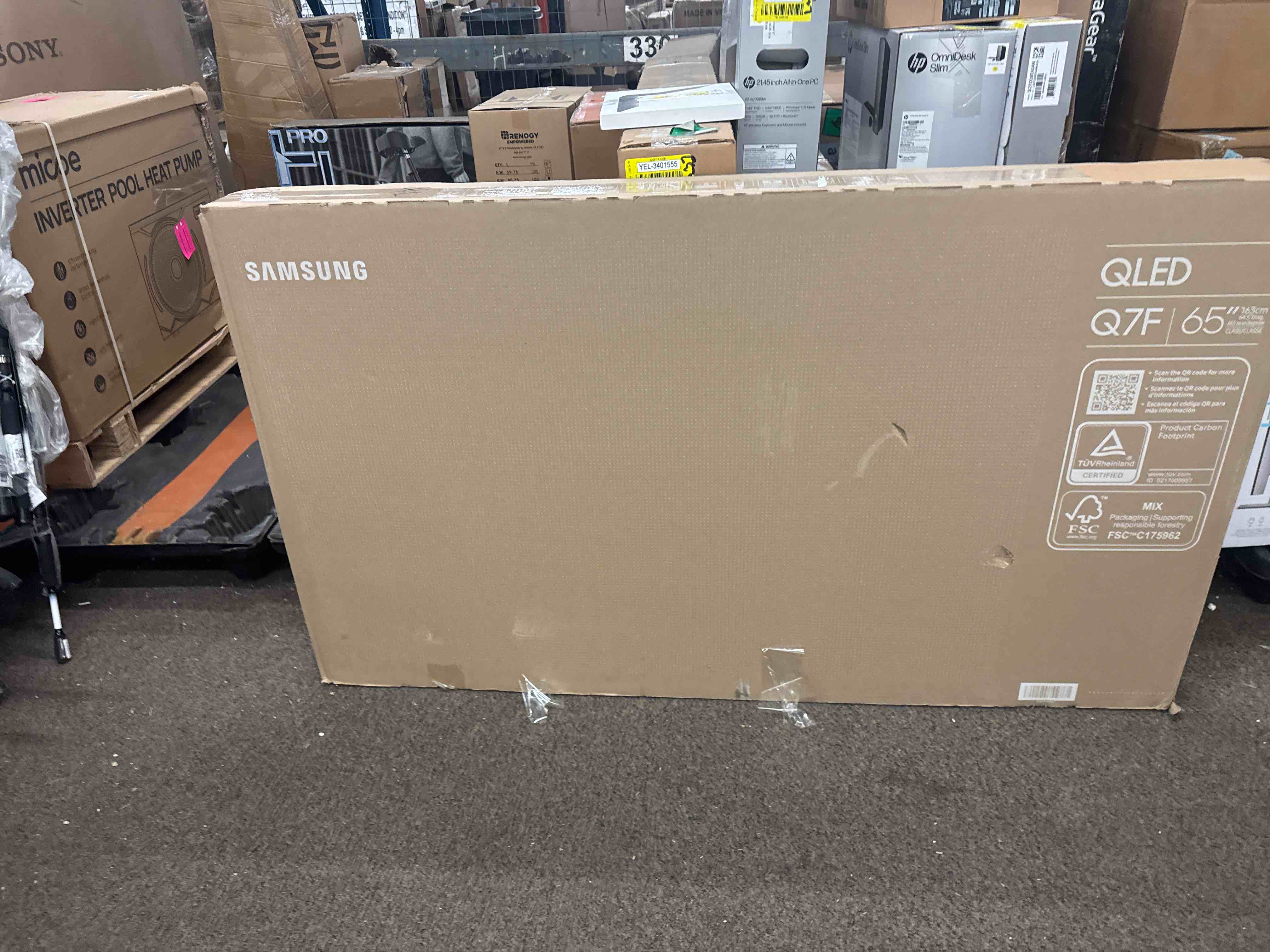 Condition photo showing New/Like New for samsung 65-inch class qled q7f series samsung vision ai smart tv (2025 model, 65q7f) quantum hdr, object tracking sound lite, q4 ai gen1 processor, 4k upscaling, gaming hub, alexa built-in