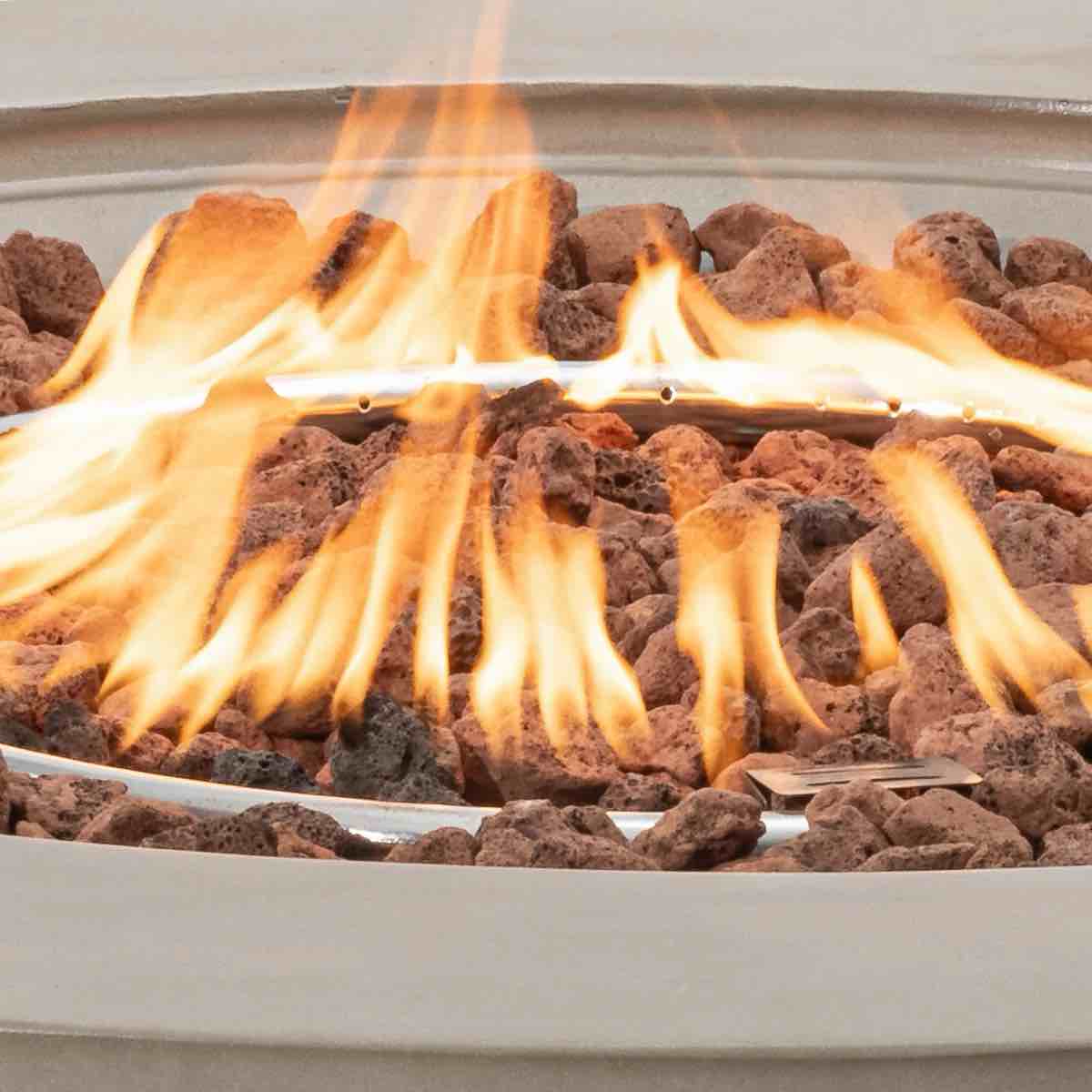 Condition photo showing New/Like New for borgia concrete propane fire pit table by wade logan