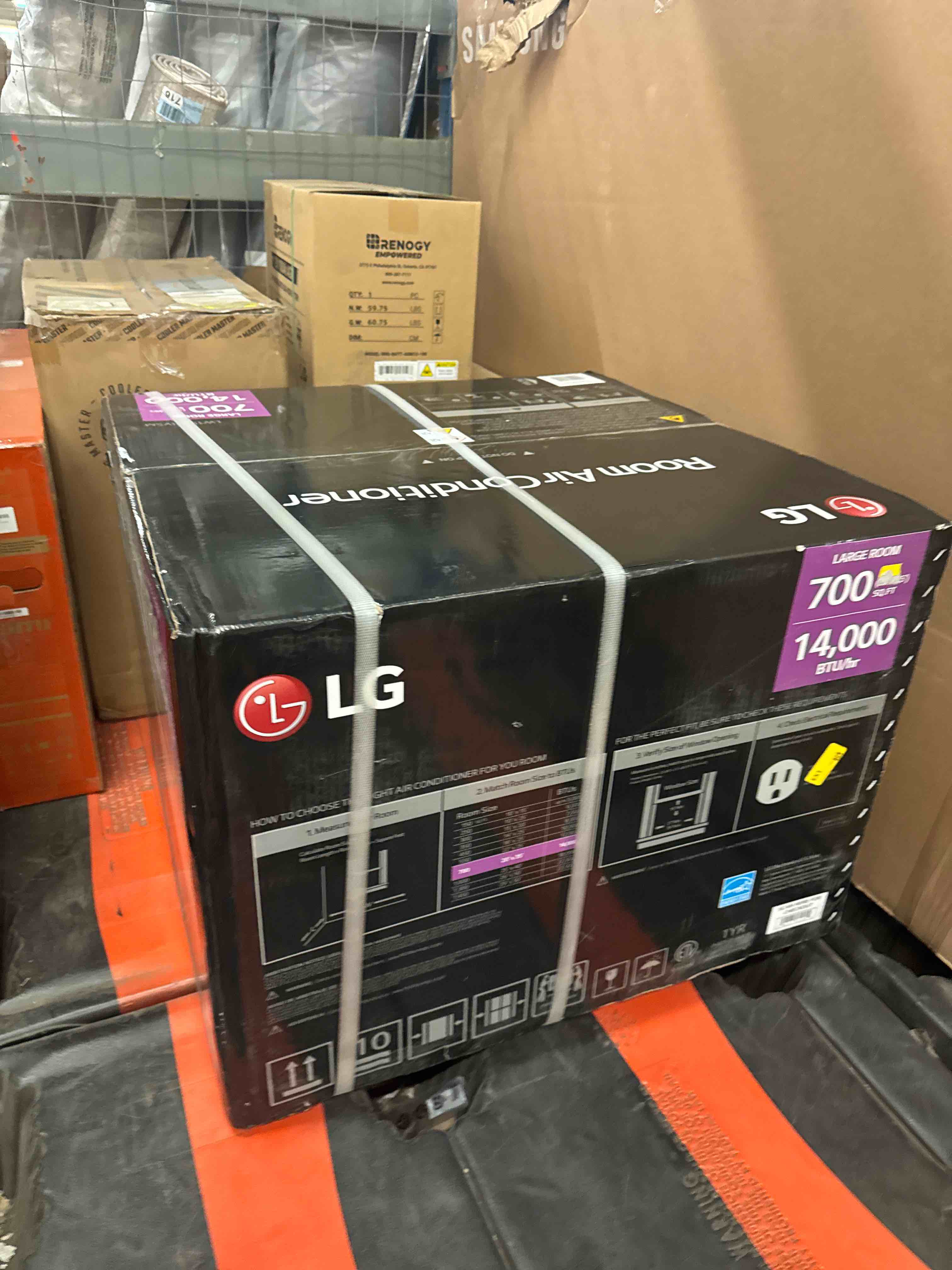 Condition photo showing New/Like New for lg 14,000 btu dual inverter smart window air conditioner, 115v, cools 800 sq. ft. for bedroom, living room, apartment, quiet operation, energy star®, works with lg thinq, amazon alexa and hey google