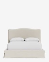 Condition photo showing New/Like New for tori camelback queen bed white linen