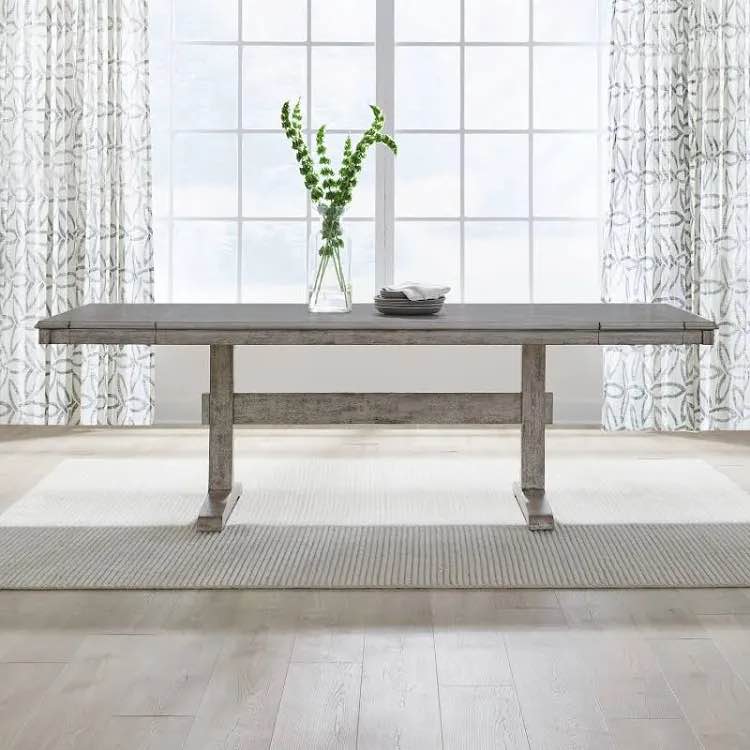 Condition photo showing New/Like New for liberty furniture hallendale trestle table set