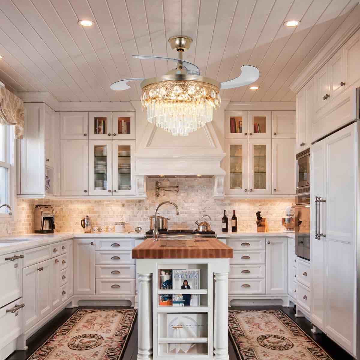 Condition photo showing New/Like New for house of hamptons 42'' judyann 4 - blade led ceiling fan with remote control and light kit included